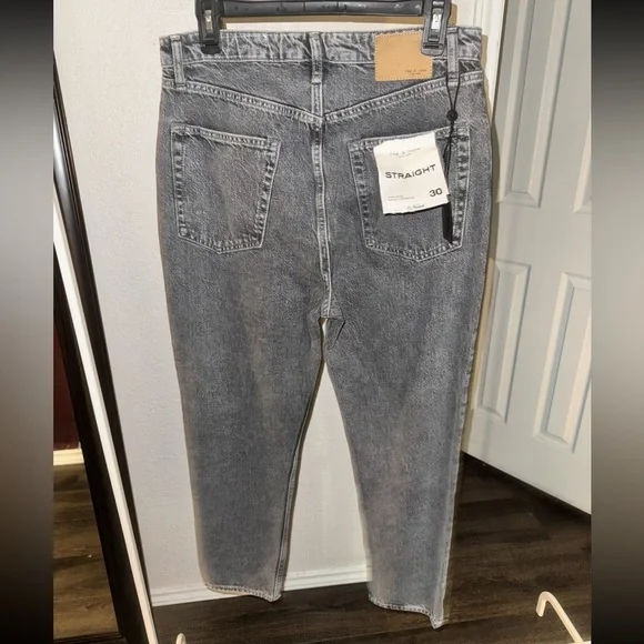 Women’s rag & bone high rise Nina ankle cigarette straight Gray wash Jeans NWT - Picture 2 of 4